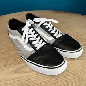 Vans Off The Wall Ward Lo Deluxe ‘T&L Drizzle’ Leather Lace Up Sneakers Men’s 10